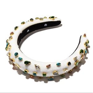 IVORY PADDED CANDY JEWELED HEADBAND